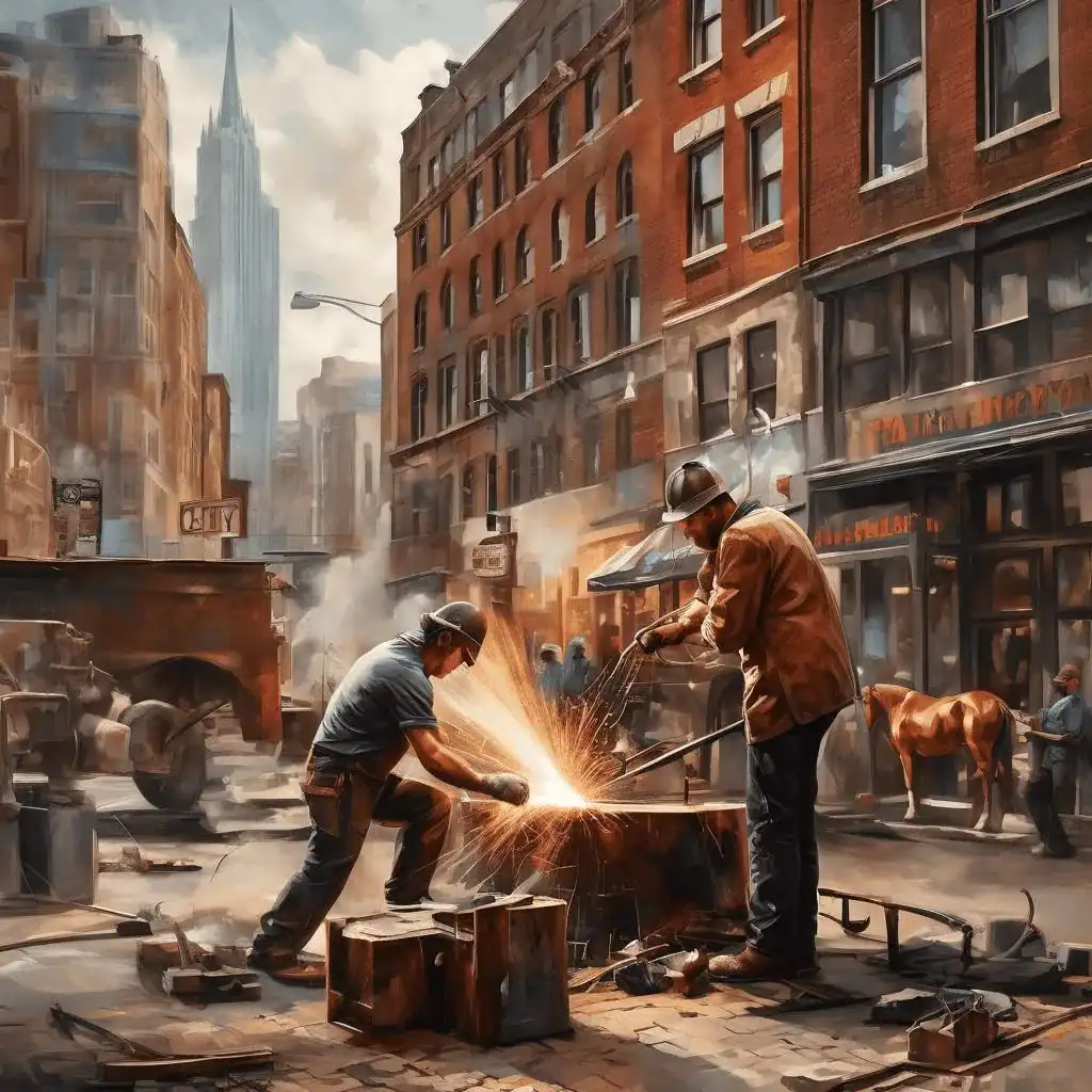 Farrier at Work in Town – Jacob Mącznik